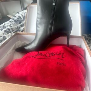 Christian Louboutin Black Heeled Boots with Stiletto Heel